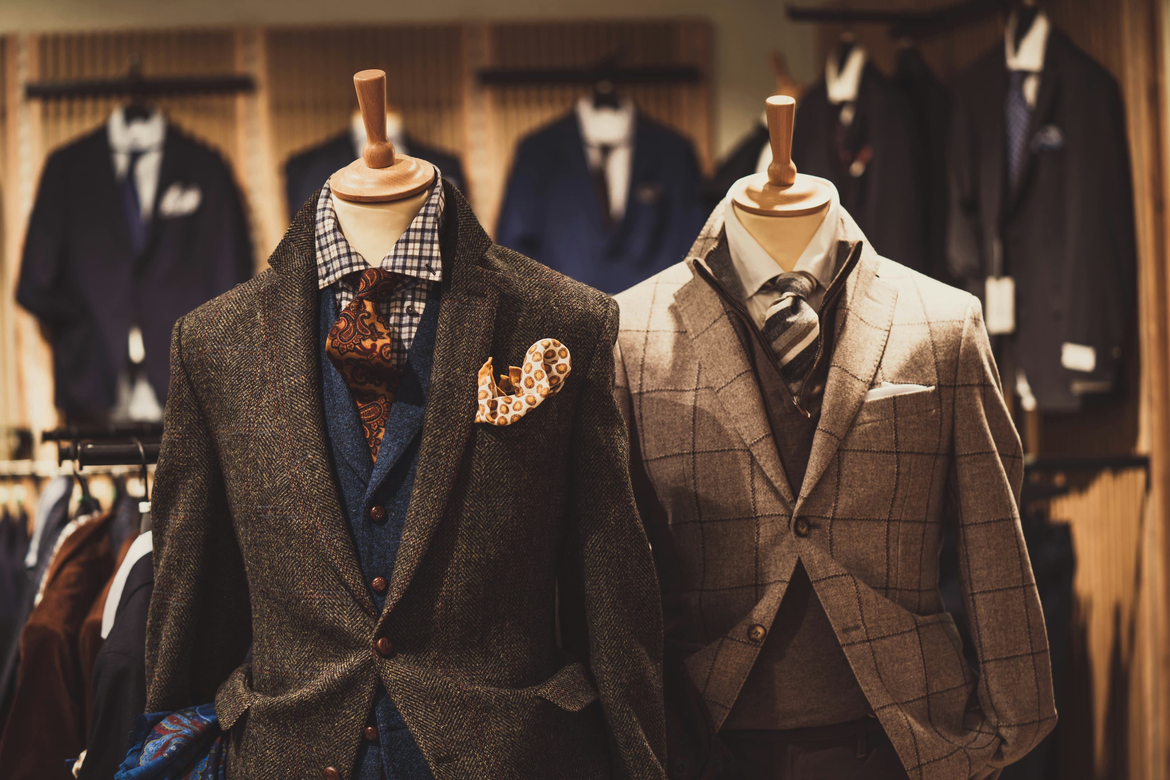 Smart Afrik Boutique interior with premium suits on display