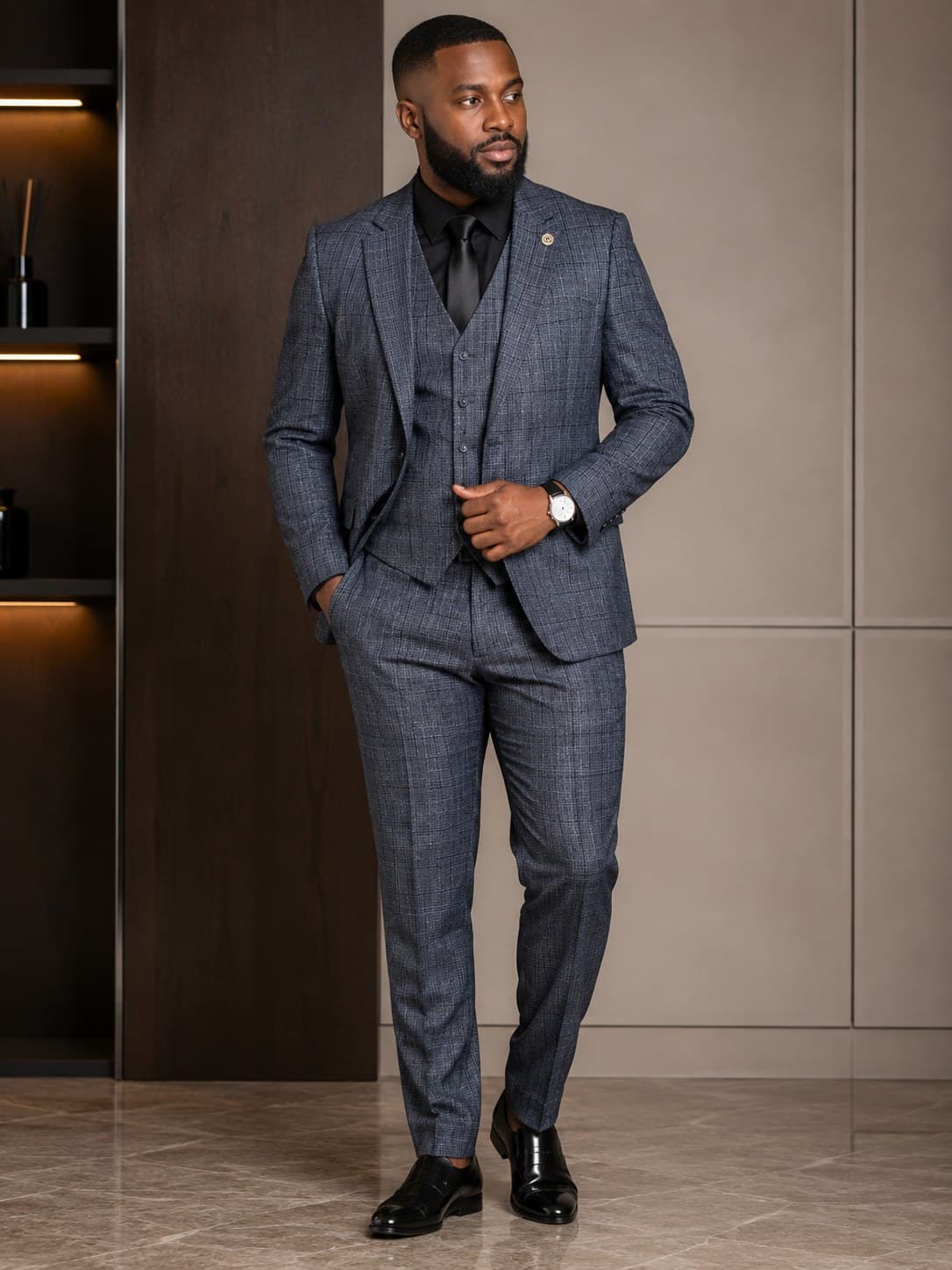 Pinstripes Dark Gray